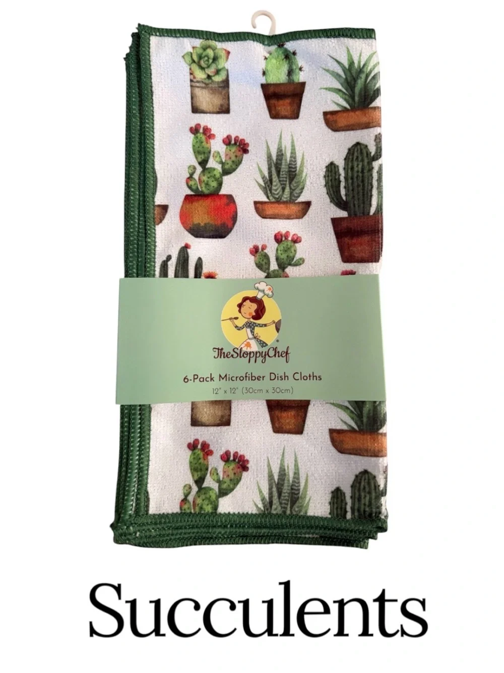 The Sloppy Chef 6 Pack Microfiber Dish Cloths